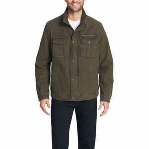 Levi's Men's Trucker Field Canvas Zip Jacket Olive